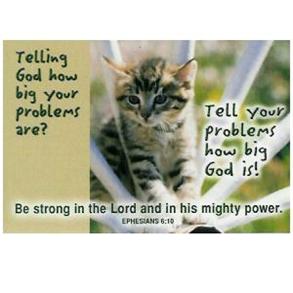 Telling God? (Cat) - Christian Message Card - 