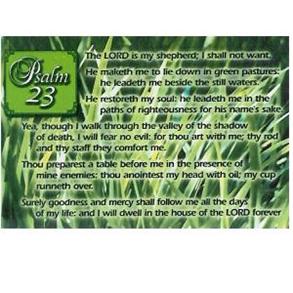 Psalm 23 (Green Pastures) - Message Card - 