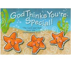 God Thinks You're Special (Seashells) - Message Card - 