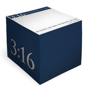 3:16 The Numbers of Hope Sticky Memo Cube - 