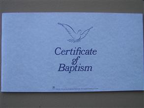 Certificate of Baptism Book - 