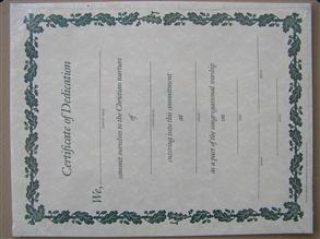 Certificate of Dedication - 