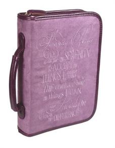 Case Classic Large: Embroidered Suede - Serenity Prayer - 