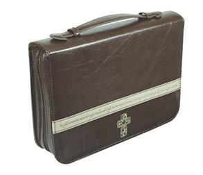 Case Classic Large: LuxLeather With Cross - Brown - 
