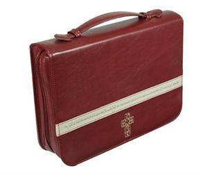 Case Classic Large: LuxLeather With Cross - Burgundy - 