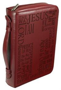Case Classic Large: LuxLeather - Burgundy: Names Of Jesus - 