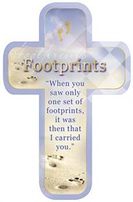 Bookmark Cross (12 Pack) Footprints - 