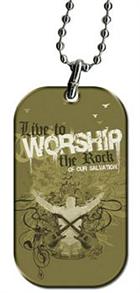 Dog Tag - Witness Gear: Worship The Rock *3* - 