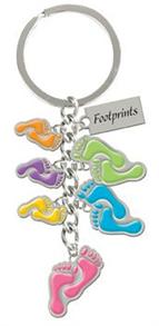 Keyring - Charm: Footprints *3* - 