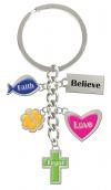 Keyring - Charm: Faith Hope Love *3* - 