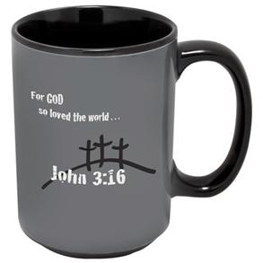 Mug Ceramic 450ml - John 3:16 For God So Loved - 