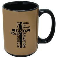Mug Ceramic 450ml - God Alone Is My Rock - 