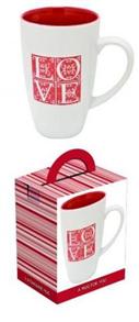 Mug Ceramic 390ml - Red: Love - 