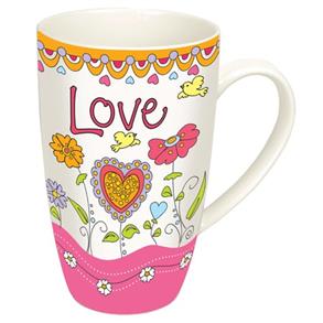 Mug Ceramic 400ml - Pink: Love - 