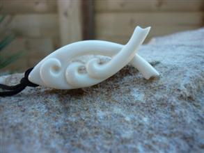 Bone Carved Necklace - 