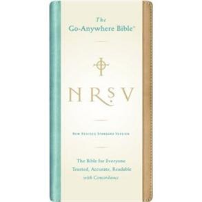 NRSV Go-Anywhere Bible NuTone (tan/teal) [Leather Bound] - 