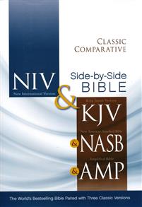 Comparative Study Bible, Parallel NIV, KJV, NASB, AMP - 
