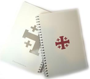 A5 Notebook – Jerusalem Cross (White) - 