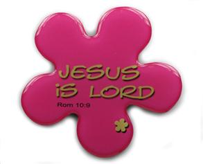 Fridge Magnet - Jesus Is Lord (Flower) - 