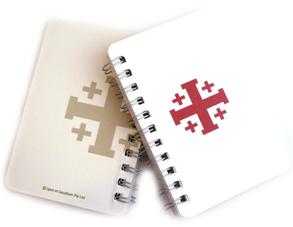 A7 Notebook – Jerusalem Cross (White) - 