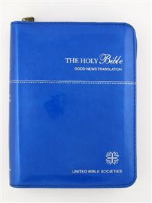 Good News Bible Catholic Edition Vinyl Blue Zip - 